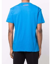 Мужская синяя футболка с круглым вырезом с принтом от Automobili Lamborghini
