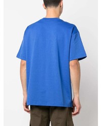 Мужская синяя футболка с круглым вырезом с принтом от A-Cold-Wall*