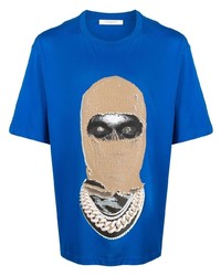 Мужская синяя футболка с круглым вырезом с принтом от Ih Nom Uh Nit