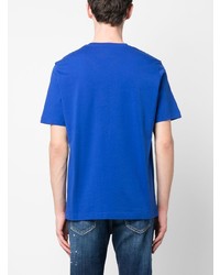 Мужская синяя футболка с круглым вырезом с принтом от Jacob Cohen