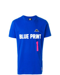 Мужская синяя футболка с круглым вырезом с принтом от Kappa Kontroll