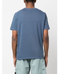 Мужская синяя футболка с круглым вырезом с принтом от Parajumpers