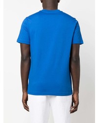Мужская синяя футболка с круглым вырезом с принтом от Moncler