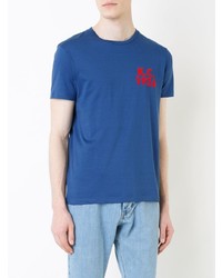 Мужская синяя футболка с круглым вырезом с принтом от Kent & Curwen