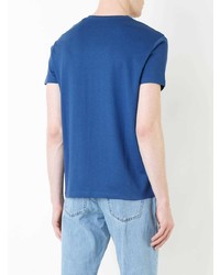 Мужская синяя футболка с круглым вырезом с принтом от Kent & Curwen