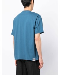 Мужская синяя футболка с круглым вырезом с принтом от Chocoolate