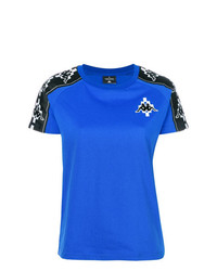 Женская синяя футболка с круглым вырезом с принтом от Marcelo Burlon County of Milan
