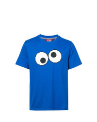 Мужская синяя футболка с круглым вырезом с принтом от Mostly Heard Rarely Seen 8-Bit