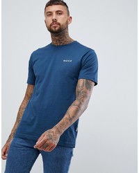 Мужская синяя футболка с круглым вырезом с принтом от Nicce London