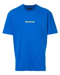 Мужская синяя футболка с круглым вырезом с принтом от Off Duty