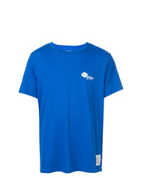 Мужская синяя футболка с круглым вырезом с принтом от Oyster Holdings