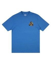 Мужская синяя футболка с круглым вырезом с принтом от Palace