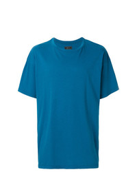 Мужская синяя футболка с круглым вырезом с принтом от Paura
