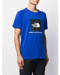 Мужская синяя футболка с круглым вырезом с принтом от The North Face