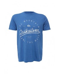 Мужская синяя футболка с круглым вырезом с принтом от Quiksilver