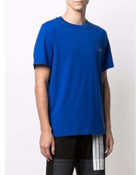 Мужская синяя футболка с круглым вырезом с принтом от Omc