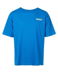 Мужская синяя футболка с круглым вырезом с принтом от Unravel Project