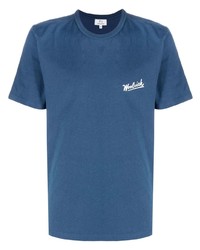 Мужская синяя футболка с круглым вырезом с принтом от Woolrich