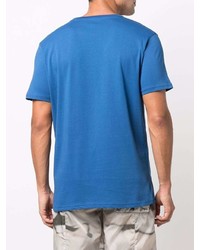 Мужская синяя футболка с круглым вырезом с принтом от Alpha Industries
