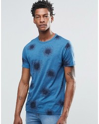Мужская синяя футболка с круглым вырезом с принтом от YMC