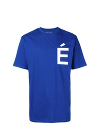 Мужская синяя футболка с круглым вырезом с принтом от Études