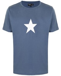 Мужская синяя футболка с круглым вырезом со звездами от agnès b.