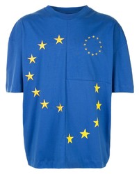 Мужская синяя футболка с круглым вырезом со звездами от Études