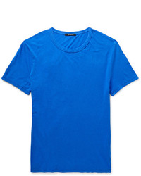 Мужская синяя футболка с круглым вырезом от Alexander Wang