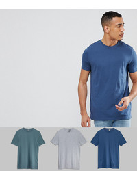 Мужская синяя футболка с круглым вырезом от ASOS DESIGN