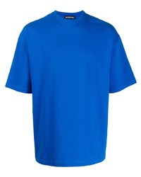 Мужская синяя футболка с круглым вырезом от Balenciaga
