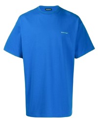 Мужская синяя футболка с круглым вырезом от Balenciaga