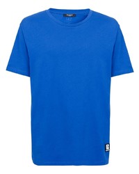 Мужская синяя футболка с круглым вырезом от Balmain