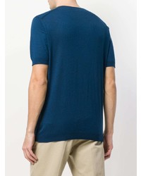 Мужская синяя футболка с круглым вырезом от John Smedley