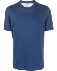Мужская синяя футболка с круглым вырезом от Brunello Cucinelli