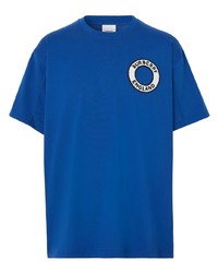 Мужская синяя футболка с круглым вырезом от Burberry