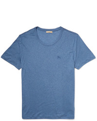 Мужская синяя футболка с круглым вырезом от Burberry
