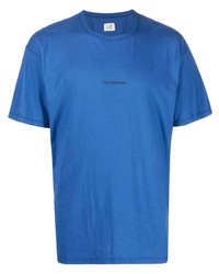Мужская синяя футболка с круглым вырезом от C.P. Company