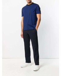 Мужская синяя футболка с круглым вырезом от Prada