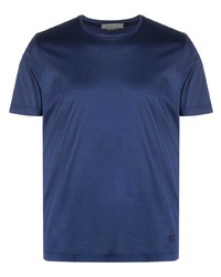 Мужская синяя футболка с круглым вырезом от Corneliani