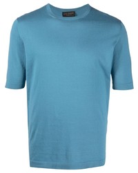 Мужская синяя футболка с круглым вырезом от Dell'oglio