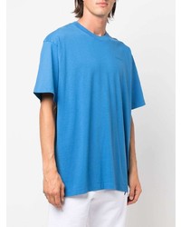 Мужская синяя футболка с круглым вырезом от Off-White