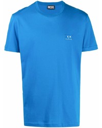 Мужская синяя футболка с круглым вырезом от Diesel