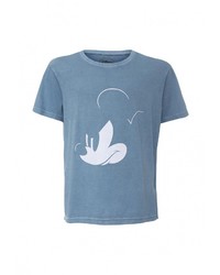 Женская синяя футболка с круглым вырезом от Eleven Paris