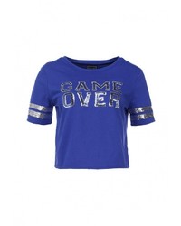 Женская синяя футболка с круглым вырезом от Eleven Paris