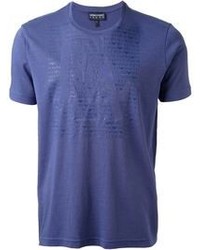 Мужская синяя футболка с круглым вырезом от Emporio Armani