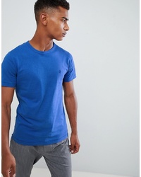 Мужская синяя футболка с круглым вырезом от French Connection