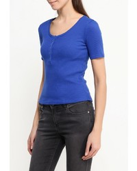 Женская синяя футболка с круглым вырезом от Glamorous