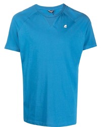 Мужская синяя футболка с круглым вырезом от K-Way
