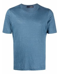 Мужская синяя футболка с круглым вырезом от Lardini