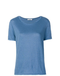 Женская синяя футболка с круглым вырезом от Le Tricot Perugia
